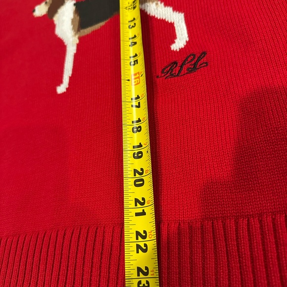 Lauren Ralph Lauren Intarsia-Knit Foxhound Cotton Sweater Sz XL EUC - Picture 8 of 9